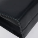 Salvatore Ferragamo Gancini Chain Shoulder Bag Leather Navy Gold Auth BD1060-13