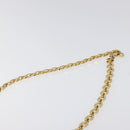 Salvatore Ferragamo Gancini Chain Shoulder Bag Leather Navy Gold Auth BD1060-8