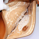 GUCCI Web Sherry Line Shoulder Bag Leather Brown Red Green Auth BD1064-17