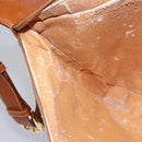 GUCCI Web Sherry Line Shoulder Bag Leather Brown Red Green Auth BD1064-23