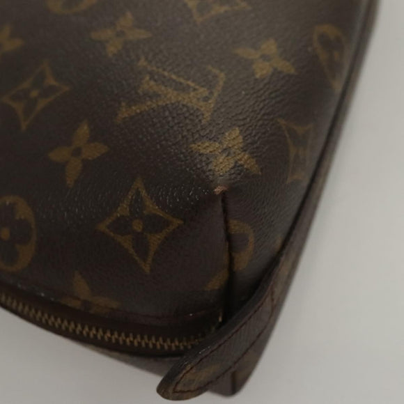 LOUIS VUITTON Monogram Trousse Demi Ronde Cosmetic Pouch M47520 LV Auth BD1066