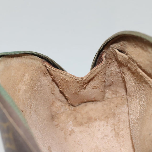 LOUIS VUITTON Monogram Trousse Demi Ronde Cosmetic Pouch M47520 LV Auth BD1066