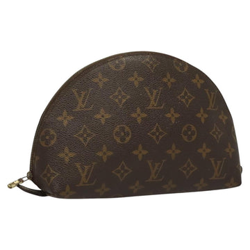 LOUIS VUITTON Monogram Trousse Demi Ronde Cosmetic Pouch M47520 LV Auth BD1066