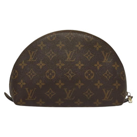 LOUIS VUITTON Monogram Trousse Demi Ronde Cosmetic Pouch M47520 LV Auth BD1066 - 0