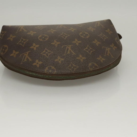 LOUIS VUITTON Monogram Trousse Demi Ronde Cosmetic Pouch M47520 LV Auth BD1066