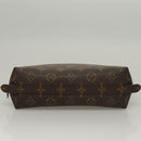 LOUIS VUITTON Monogram Trousse Demi Ronde Cosmetic Pouch M47520 LV Auth BD1066-6