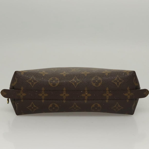 LOUIS VUITTON Monogram Trousse Demi Ronde Cosmetic Pouch M47520 LV Auth BD1066