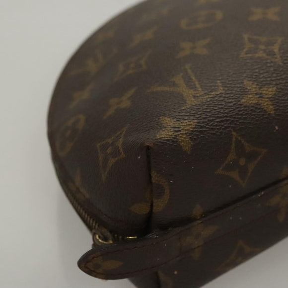 LOUIS VUITTON Monogram Trousse Demi Ronde Cosmetic Pouch M47520 LV Auth BD1066