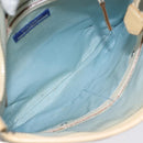 BURBERRY Nova Check Blue Label Shoulder Bag Nylon Beige Silver Auth BD107-11