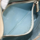 BURBERRY Nova Check Blue Label Shoulder Bag Nylon Beige Silver Auth BD107-12