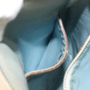 BURBERRY Nova Check Blue Label Shoulder Bag Nylon Beige Silver Auth BD107-20