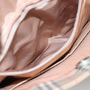 BURBERRY Nova Check Shoulder Bag Canvas Beige Red gold Auth BD1088-19