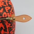 LOUIS VUITTON Monogram Graffiti Speedy 30 Hand Bag Orange M93705 Auth BD1094AM-9