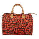 LOUIS VUITTON Monogram Graffiti Speedy 30 Hand Bag Orange M93705 Auth BD1094AM-13
