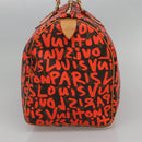 LOUIS VUITTON Monogram Graffiti Speedy 30 Hand Bag Orange M93705 Auth BD1094AM-3