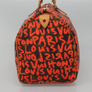 LOUIS VUITTON Monogram Graffiti Speedy 30 Hand Bag Orange M93705 Auth BD1094AM-4