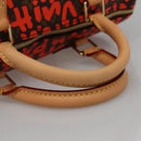 LOUIS VUITTON Monogram Graffiti Speedy 30 Hand Bag Orange M93705 Auth BD1094AM-7