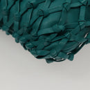 CHANEL Shoulder Bag Leather Turquoise Blue CC Auth BD1096AM-17