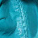 CHANEL Shoulder Bag Leather Turquoise Blue CC Auth BD1096AM-9