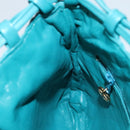 CHANEL Shoulder Bag Leather Turquoise Blue CC Auth BD1096AM-20