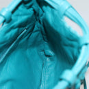 CHANEL Shoulder Bag Leather Turquoise Blue CC Auth BD1096AM-21