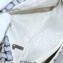 CHANEL Chain Shoulder Bag Tweed Blue CC Auth BD1099V-11