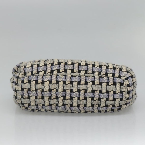 CHANEL Chain Shoulder Bag Tweed Blue CC Auth BD1099V