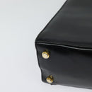 Salvatore Ferragamo Hand Bag Leather 2way Black Gold Auth BD1103-17