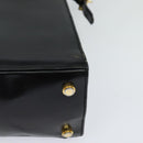Salvatore Ferragamo Hand Bag Leather 2way Black Gold Auth BD1103-18