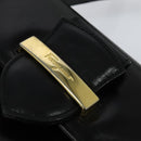 Salvatore Ferragamo Hand Bag Leather 2way Black Gold Auth BD1103-19