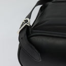 Salvatore Ferragamo Gancini Backpack Leather Black Silver Auth BD1104-15