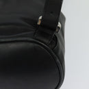 Salvatore Ferragamo Gancini Backpack Leather Black Silver Auth BD1104-16