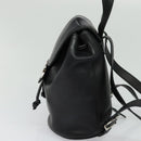 Salvatore Ferragamo Gancini Backpack Leather Black Silver Auth BD1104-3