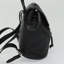 Salvatore Ferragamo Gancini Backpack Leather Black Silver Auth BD1104-4