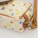 LOUIS VUITTON Monogram Multicolor Trousse Wapity Pouch White M58033 Auth BD1125-11