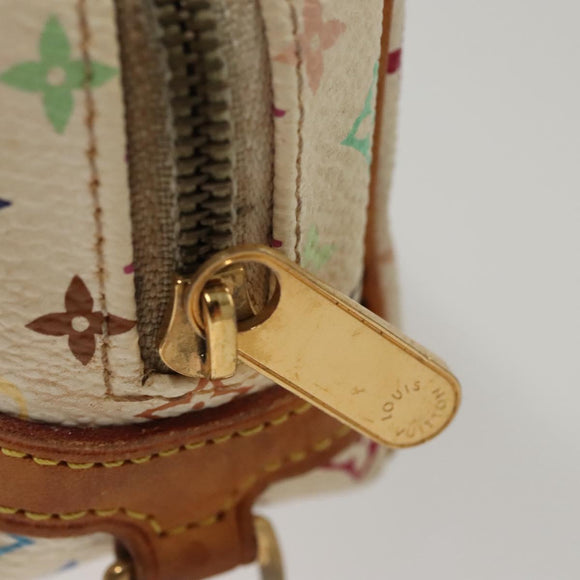 LOUIS VUITTON Monogram Multicolor Trousse Wapity Pouch White M58033 Auth BD1125