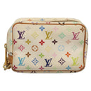 LOUIS VUITTON Monogram Multicolor Trousse Wapity Pouch White M58033 Auth BD1125-2