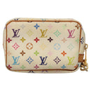 LOUIS VUITTON Monogram Multicolor Trousse Wapity Pouch White M58033 Auth BD1125-3