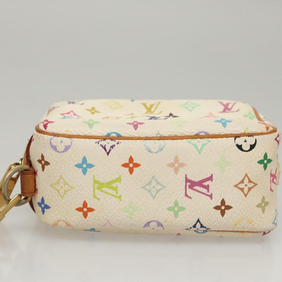 LOUIS VUITTON Monogram Multicolor Trousse Wapity Pouch White M58033 Auth BD1125