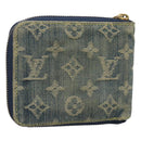 LOUIS VUITTON Monogram Denim Mini Zippy Wallet Wallet Blue M95342 LV Auth BD1131-1