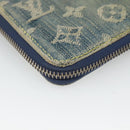 LOUIS VUITTON Monogram Denim Mini Zippy Wallet Wallet Blue M95342 LV Auth BD1131-16
