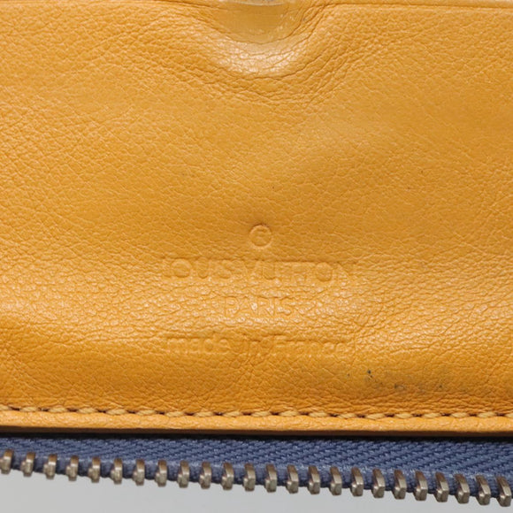 LOUIS VUITTON Monogram Denim Mini Zippy Wallet Wallet Blue M95342 LV Auth BD1131