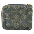 LOUIS VUITTON Monogram Denim Mini Zippy Wallet Wallet Blue M95342 LV Auth BD1131-13