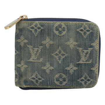 LOUIS VUITTON Monogram Denim Mini Zippy Wallet Wallet Blue M95342 LV Auth BD1131 - 0