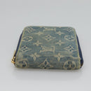 LOUIS VUITTON Monogram Denim Mini Zippy Wallet Wallet Blue M95342 LV Auth BD1131-3