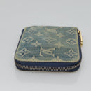 LOUIS VUITTON Monogram Denim Mini Zippy Wallet Wallet Blue M95342 LV Auth BD1131-4