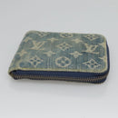 LOUIS VUITTON Monogram Denim Mini Zippy Wallet Wallet Blue M95342 LV Auth BD1131-6