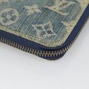 LOUIS VUITTON Monogram Denim Mini Zippy Wallet Wallet Blue M95342 LV Auth BD1131-7