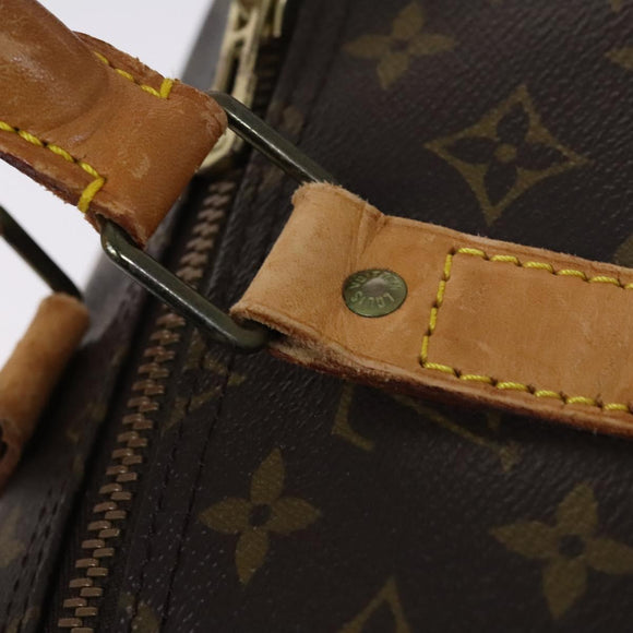 LOUIS VUITTON Monogram Keepall 55 Boston Bag M41424 LV Auth BD1144