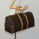 LOUIS VUITTON Monogram Keepall 55 Boston Bag M41424 LV Auth BD1144-21
